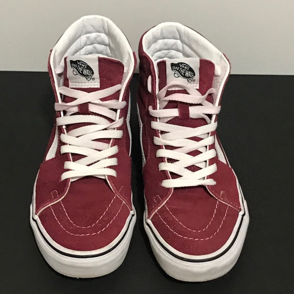 Van’s Sk8-Hi Maroon shoes. - Picture 2 of 6